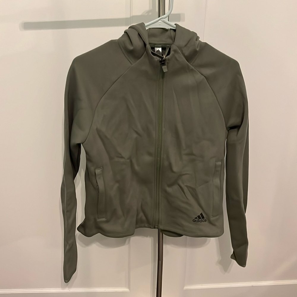 adidas Green Zipper Hoodie